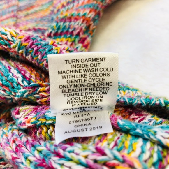 Freshman, Oversized Cropped Multicolored Sweater, Small - Picture 10 of 15